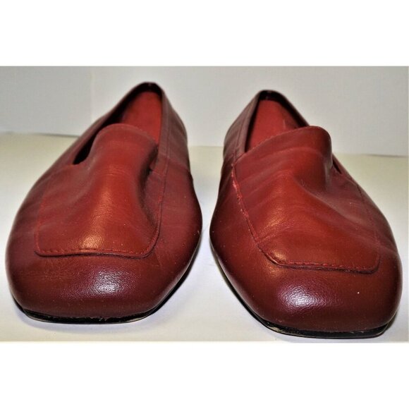 Capezio "Jenny" red leather square toe flats US 9M - Picture 2 of 7